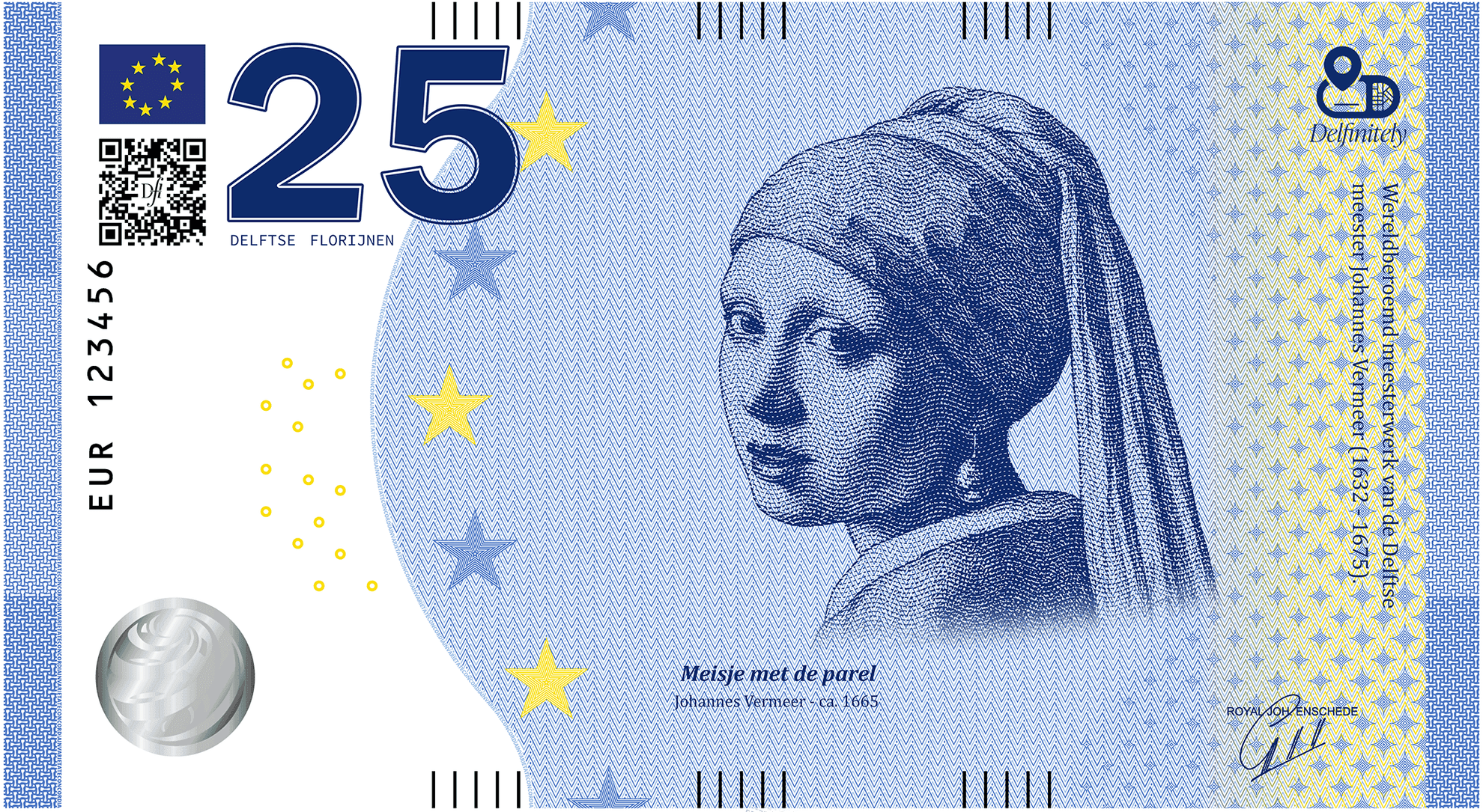 Delftse Florijn bankbiljet 25